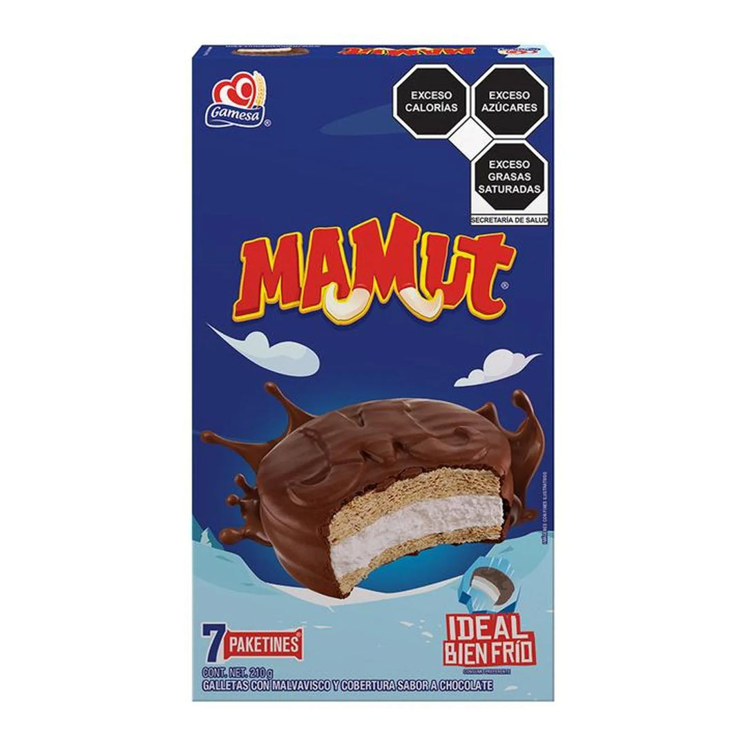 Gamesa Mamut Chocolate Cookies, 7 Packs