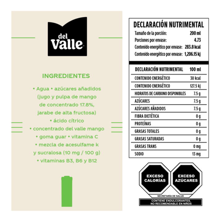Del Valle Mango Nectar 32 oz