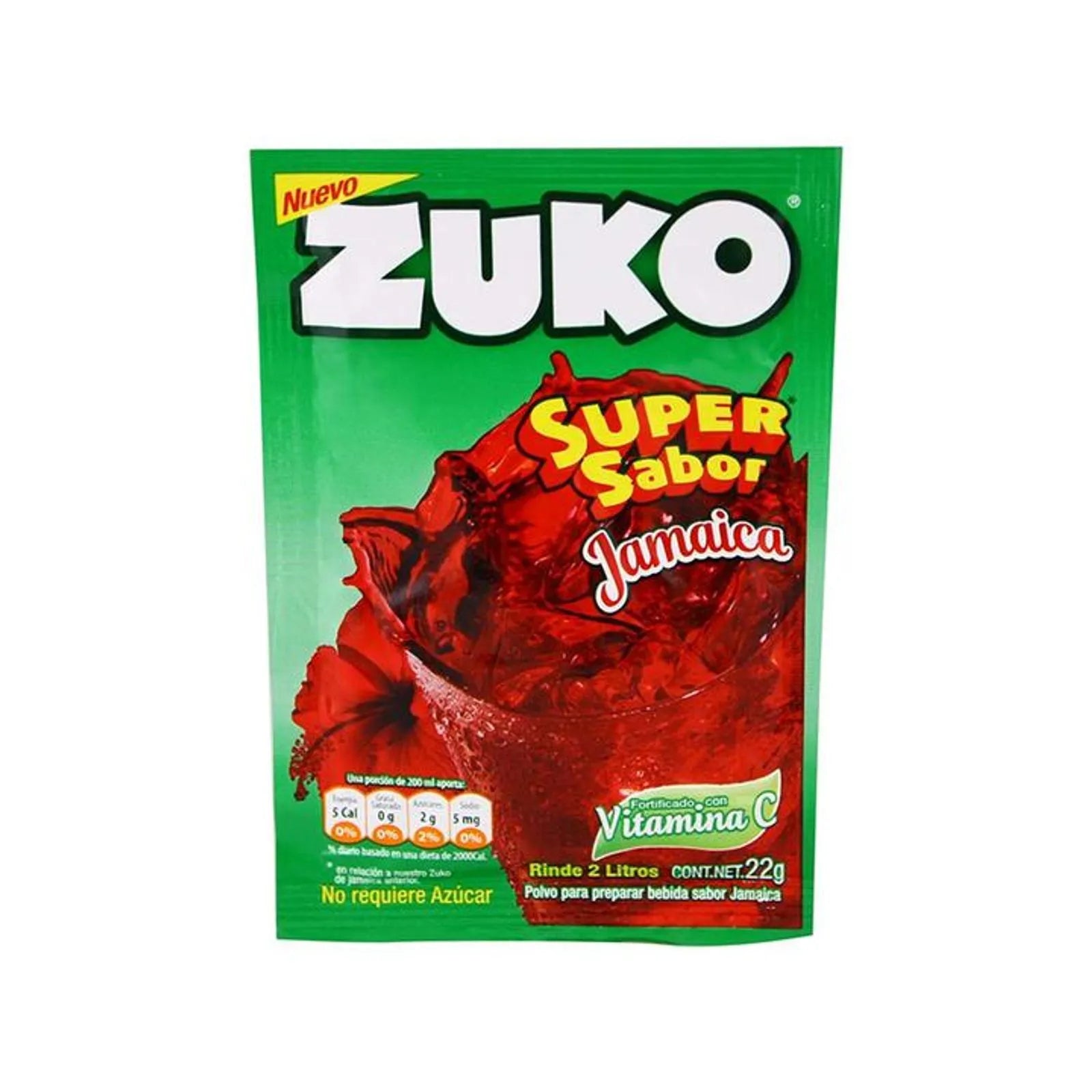 Zuko Super Jamaica Flavor Drink Powder, 0.5 oz
