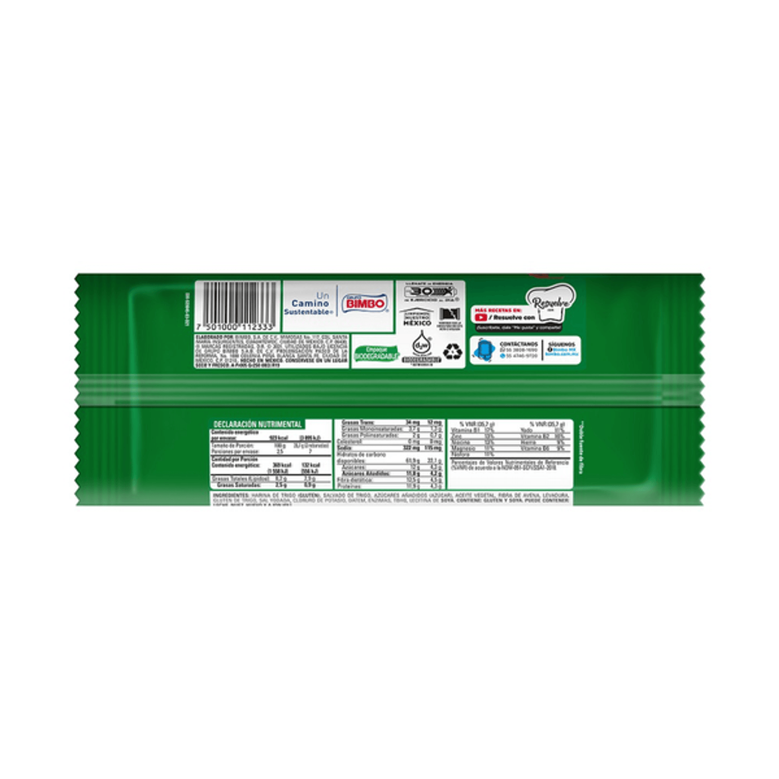 Bimbo Double Fiber Toasted Bread, 9 oz