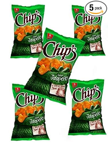 Chip's Jalapeño (Box 5 Bags) 2.19 oz each