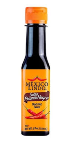MEXICO LINDO SPICY BLACK SAUCE (Black Spicy Sauce), 6 bottles 5 fl oz