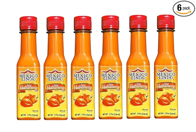 Mexico Lindo Salsas Castillo Red Habanero Extra Hot 6 Bottles 5 fl oz Main image