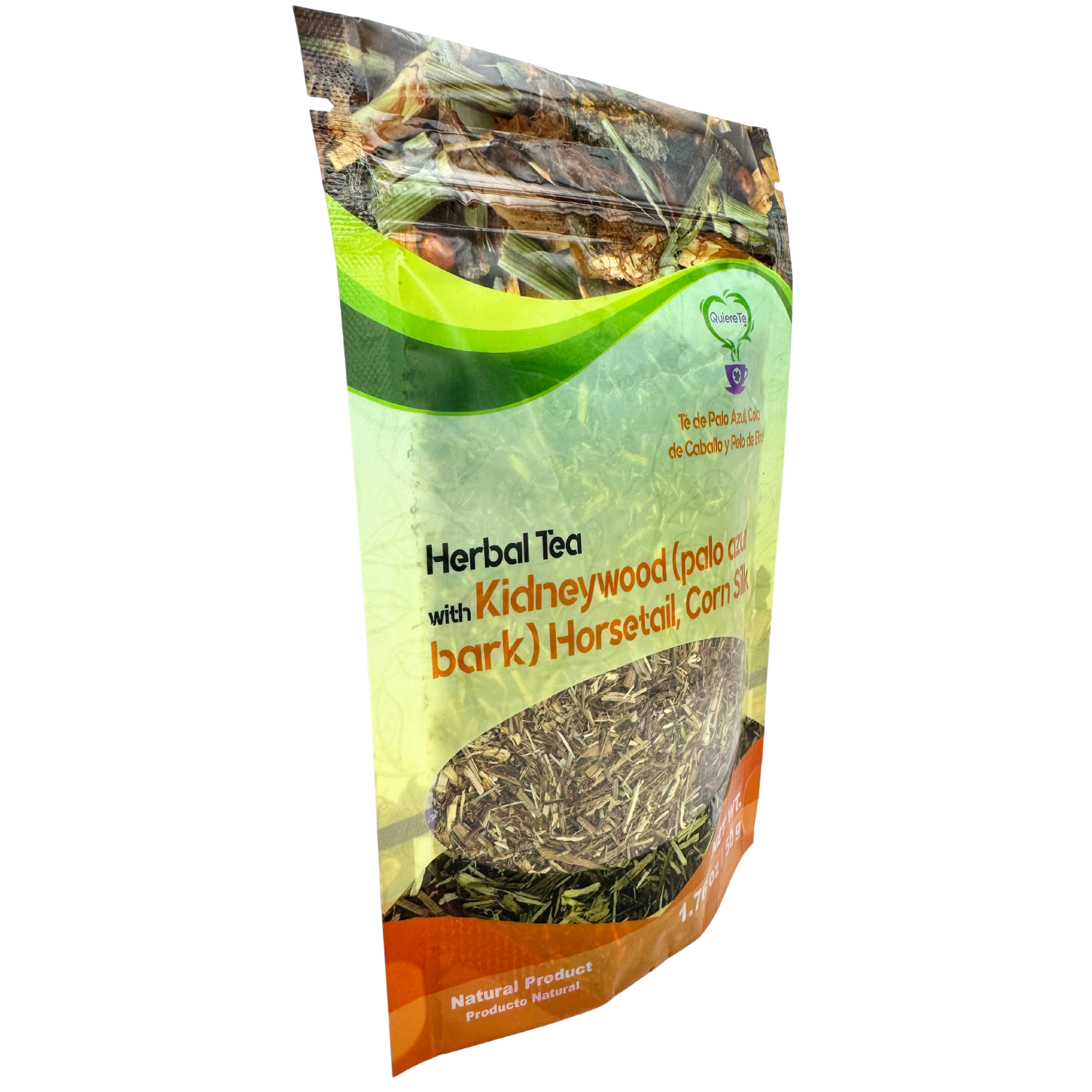 QuiereTe Herbal Tea Palo Azul bark, Horsetail and Corn Silk 1.76oz