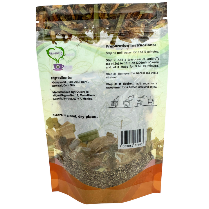 QuiereTe Herbal Tea Palo Azul bark, Horsetail and Corn Silk 1.76oz