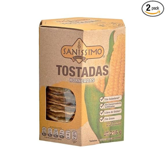 Sanissimo Baked Corn Tostadas (Pack of 2)