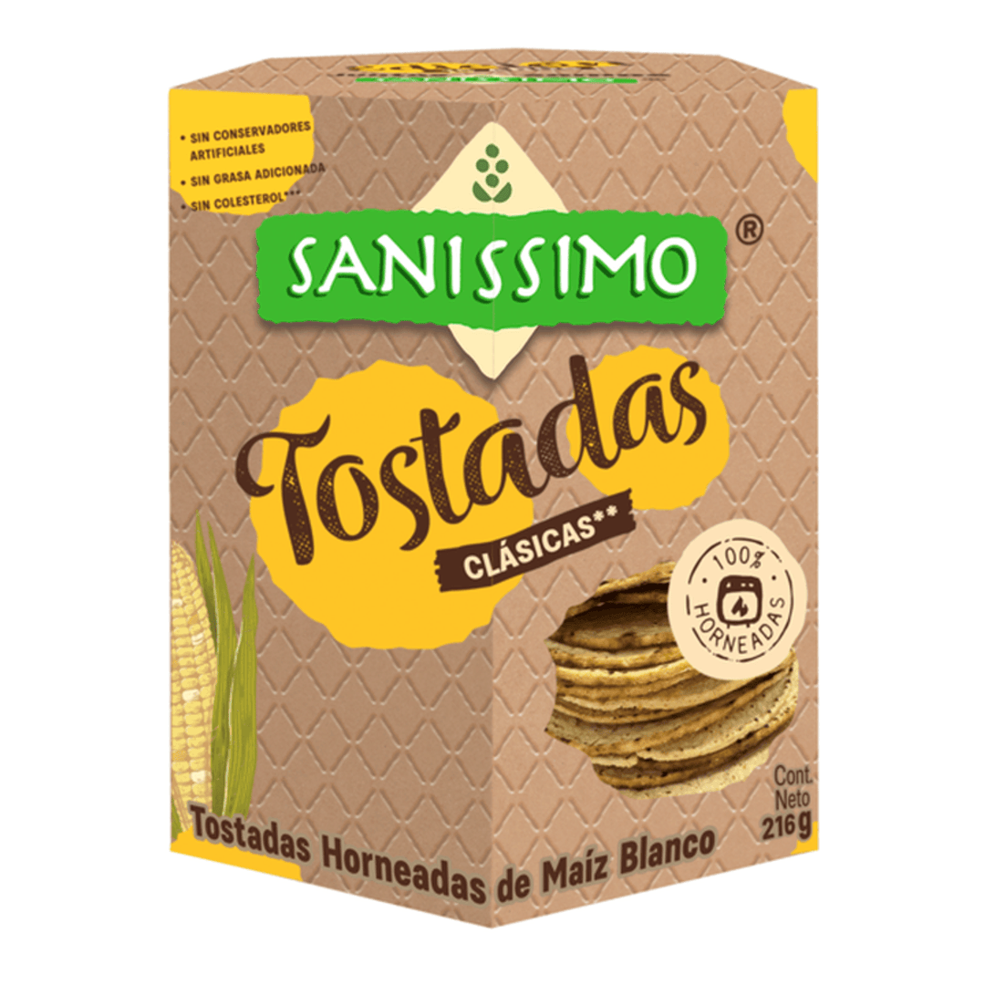Sanissimo Baked Corn Tostadas - 4 Pack