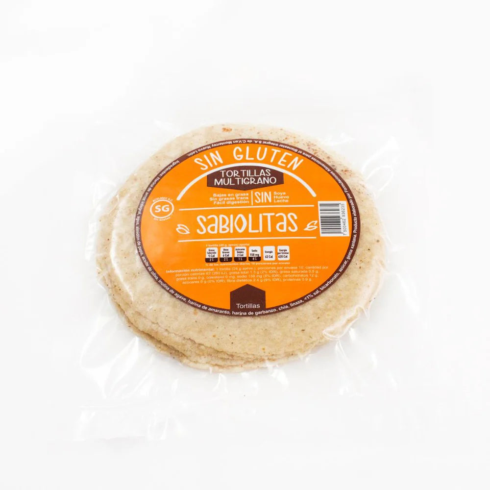 Multigrain Burrito Tortillas Sabiolita 8 ct