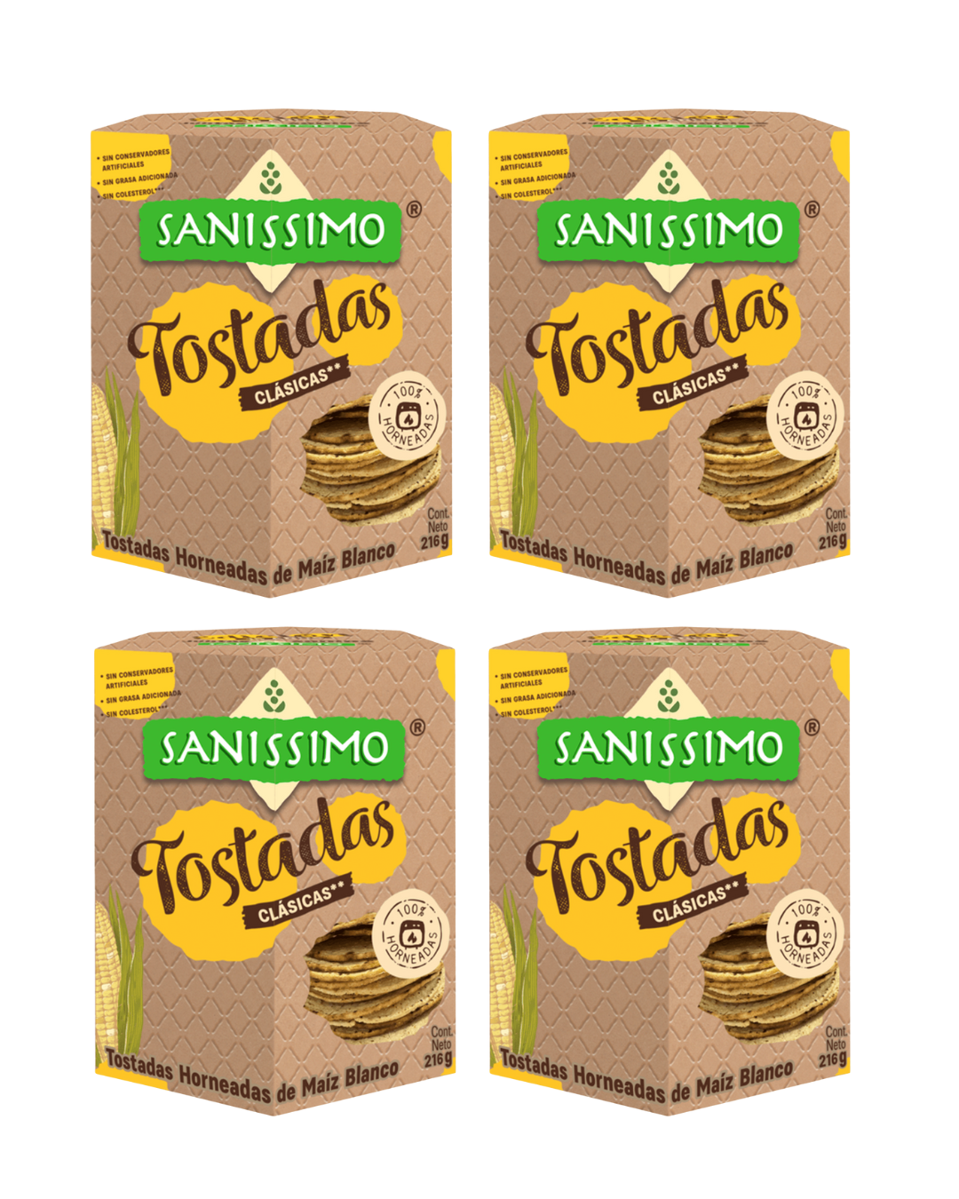 Sanissimo Baked Corn Tostadas - 4 Pack Main image