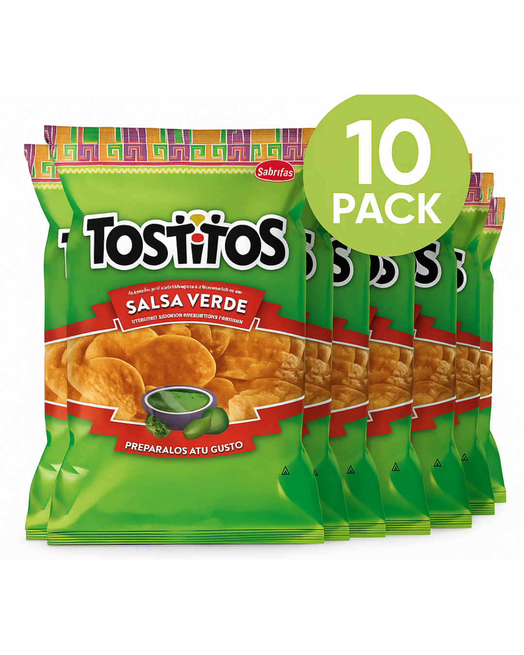 Sabritas Tostitos Salsa Verde 10 Pack (65grams/2.29oz each) Main image