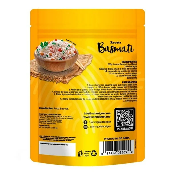 San Miguel Basmati Rice – 18 oz Secondary image