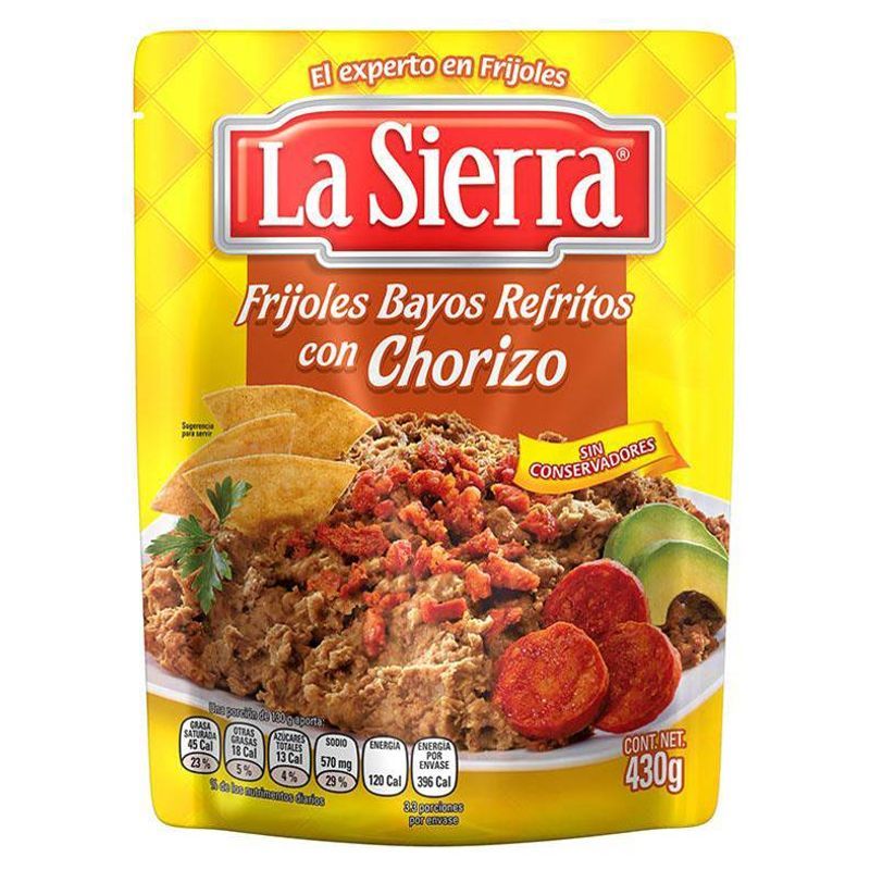 La Sierra Refried Bayo Beans with Chorizo 16 oz Main image