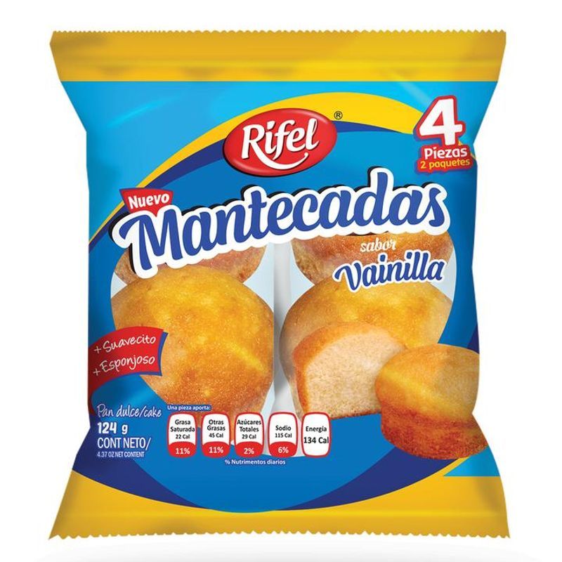 Rifel Vanilla Mantecadas 4 oz