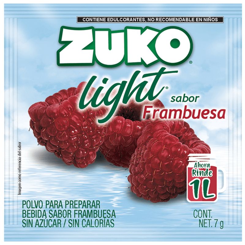Zuko Light Raspberry Flavor Drink Powder 0.25 oz Main image