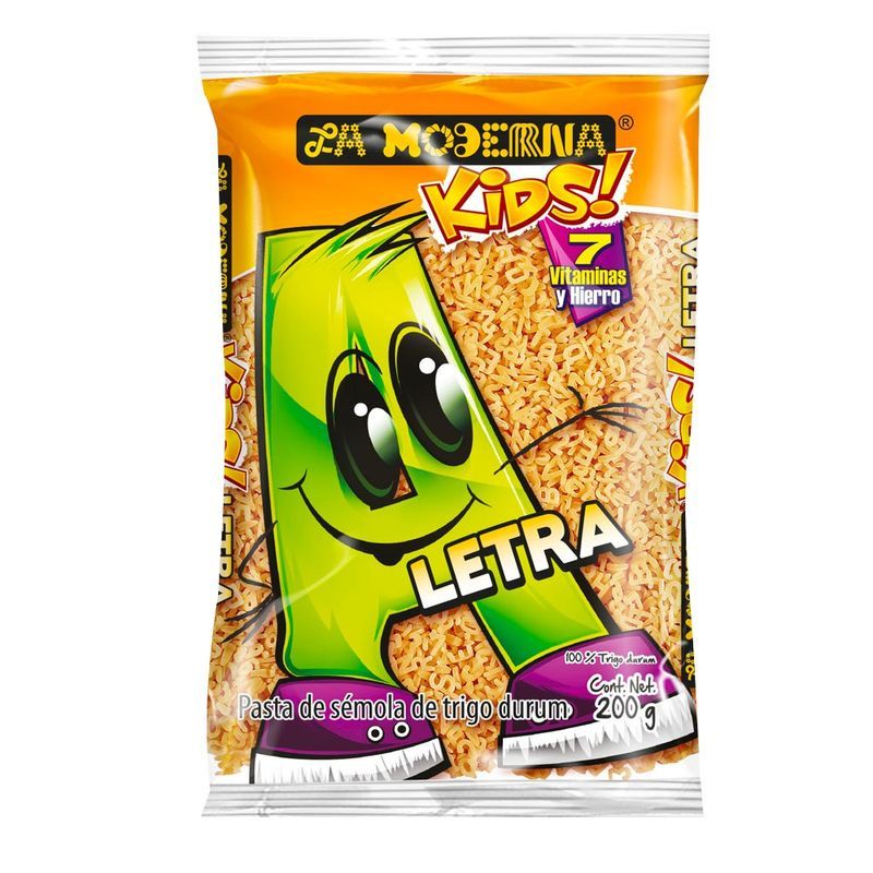 La Moderna Kids Letter Pasta, 7 oz