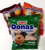 Bimbo 10-Piece Variety Pack ( CUERNITOS, PANQUESITOS,PANQUE DE NUEZ, PANQUE DE PASAS, PANQUE CASERO, CONCHAS, BIMBUÑUELOS, MINI MANTECADA CON NUEZ, MINI MANTECADA VANILLA, AND DONAS) 10 PACKS INCLUDED