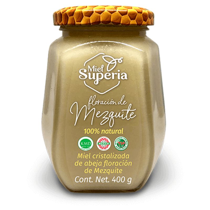 Miel Superia Crystallized Honey with Mesquite Flowering - 14 oz Main image