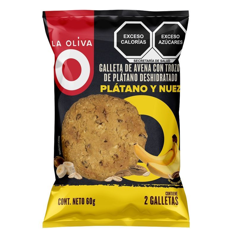 la Oliva Banana and Nut Oatmeal Cookies - 2 oz Main image