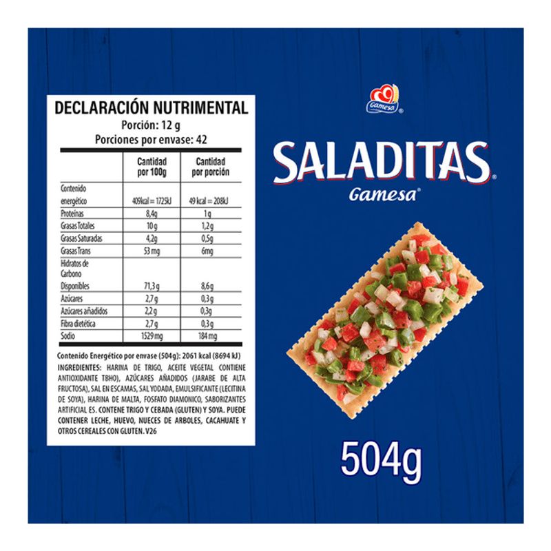 Gamesa Saladitas Salted Classic Cookies - 42 packs - 18 oz