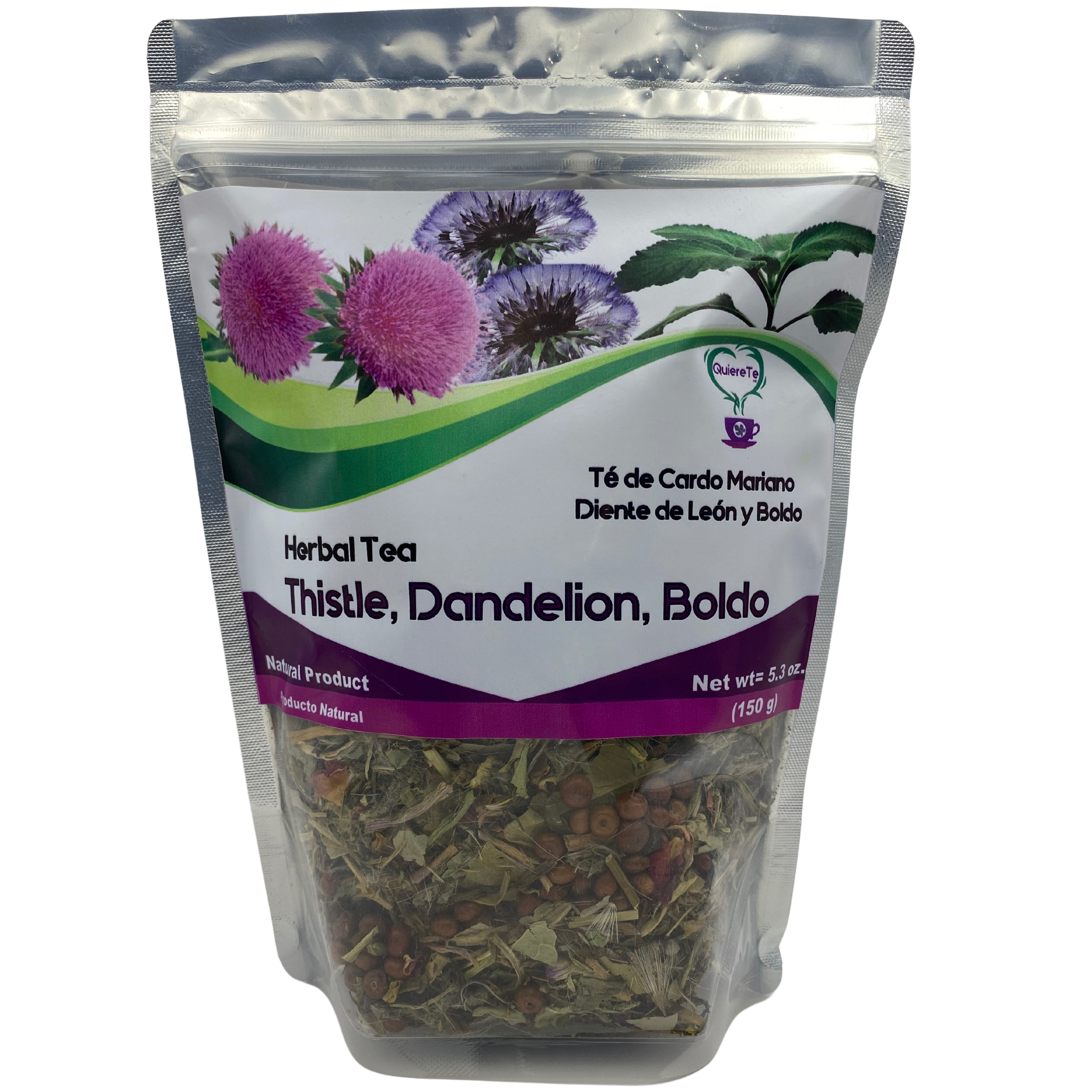 QuiereTe Herbal Tea Thistle, Dandelion and Boldo 5.3oz Main image