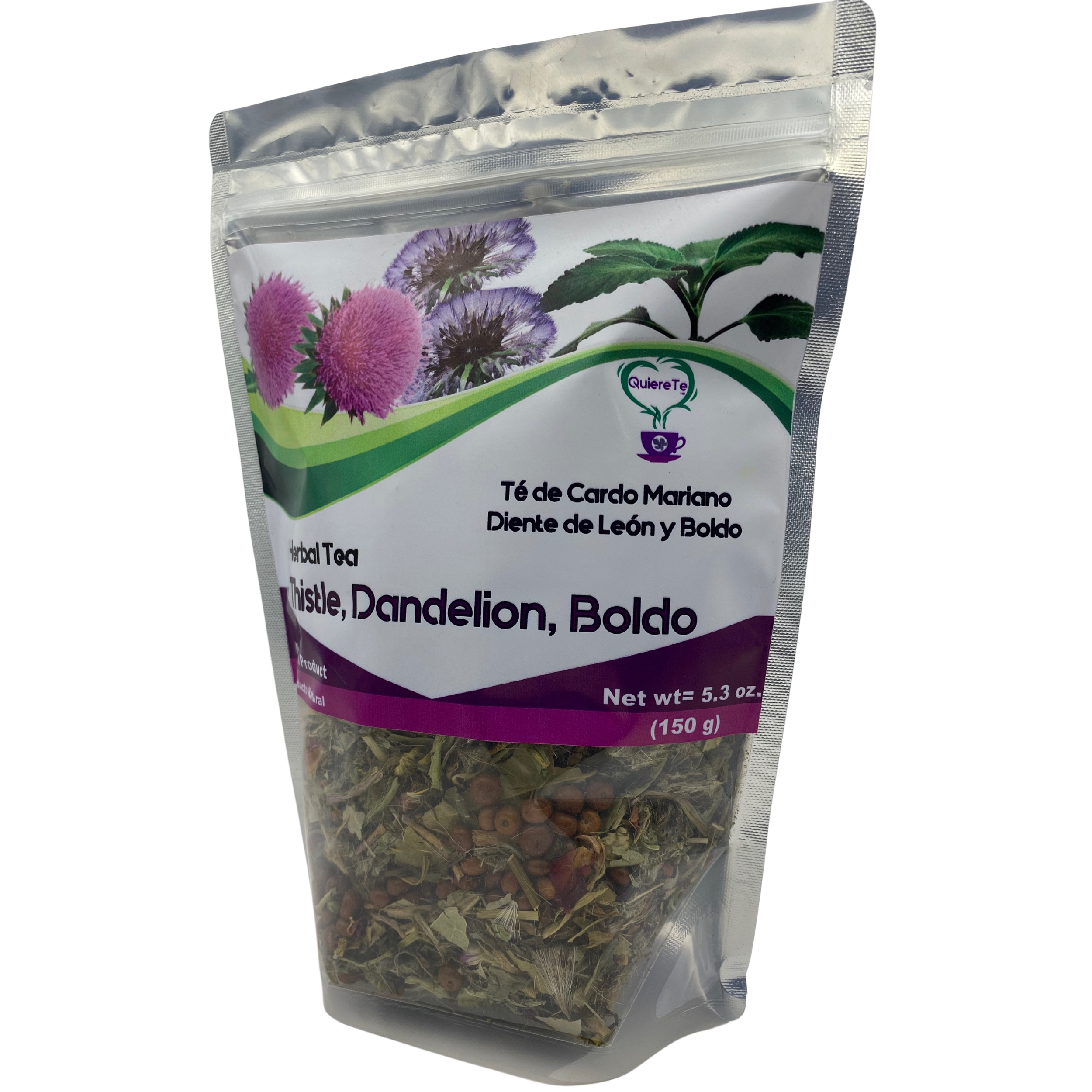 QuiereTe Herbal Tea Thistle, Dandelion and Boldo 5.3oz Secondary image