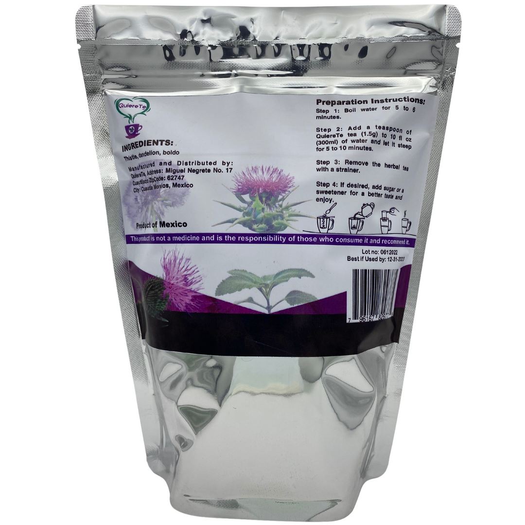 QuiereTe Herbal Tea Thistle, Dandelion and Boldo 5.3oz