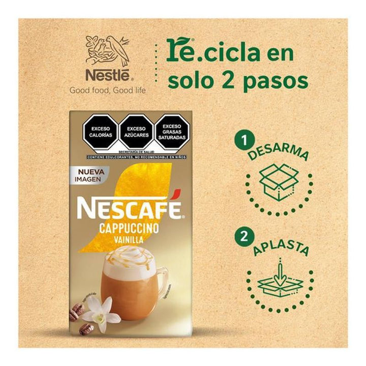 Nescafé Vanilla Cappuccino Instant Coffee Box - 6 packs of 1 oz