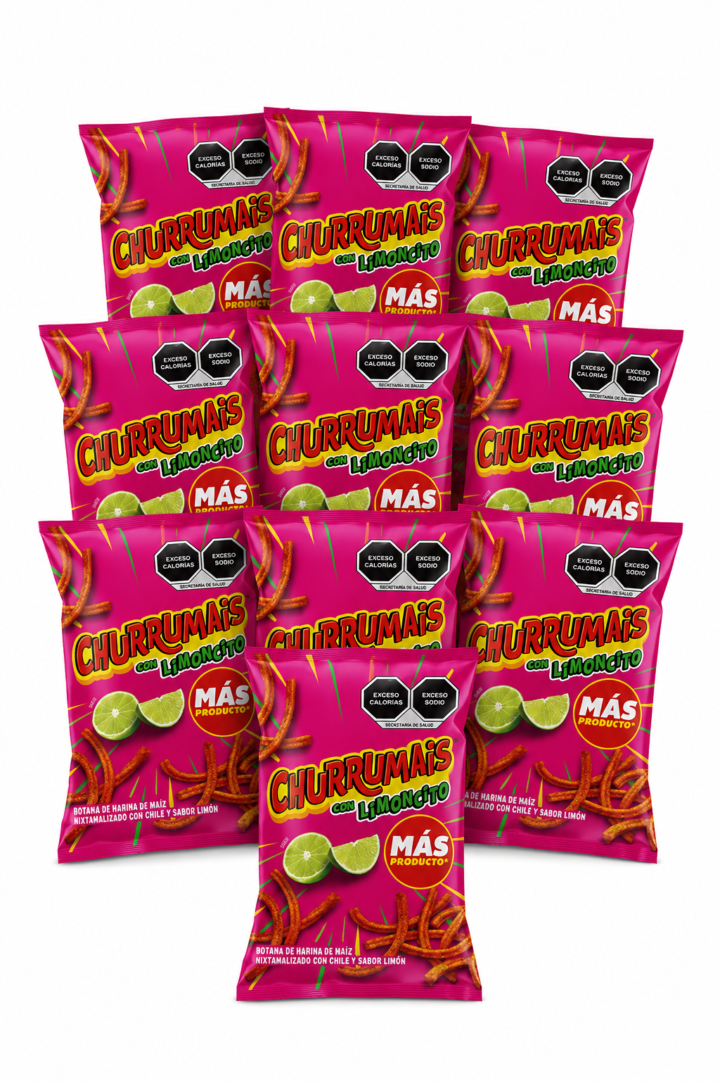 Sabritas Churrumais Corn Snacks 10 Pack 2.5 oz Each