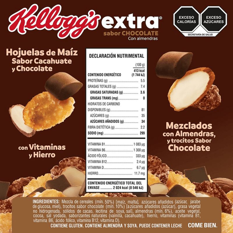 Kellogg's Extra Chocolate Cereal 17 oz Secondary image