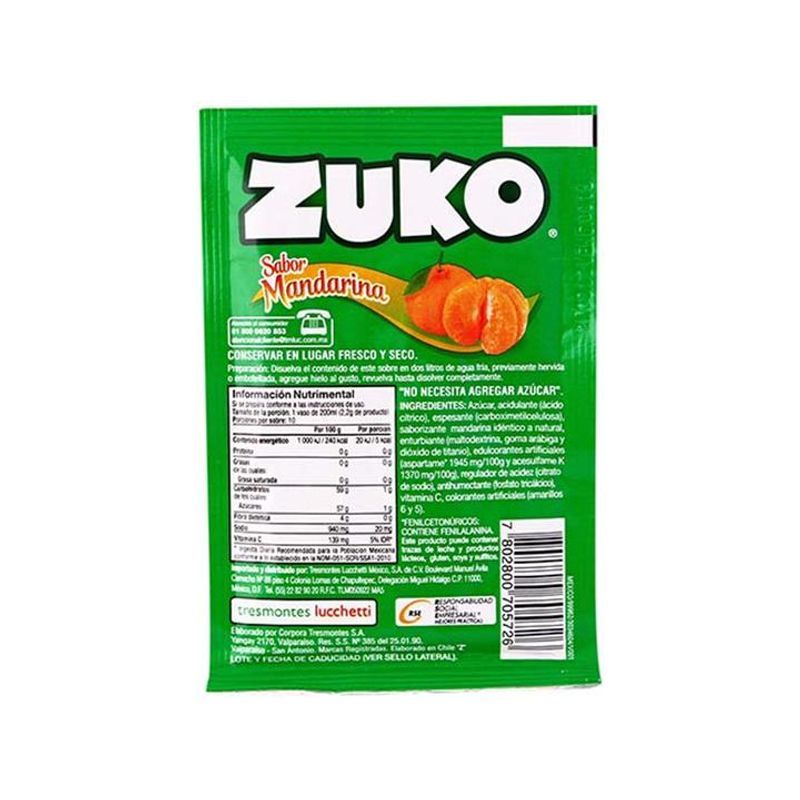 Zuko Mandarin Flavor Drink Powder 0.5 oz Secondary image