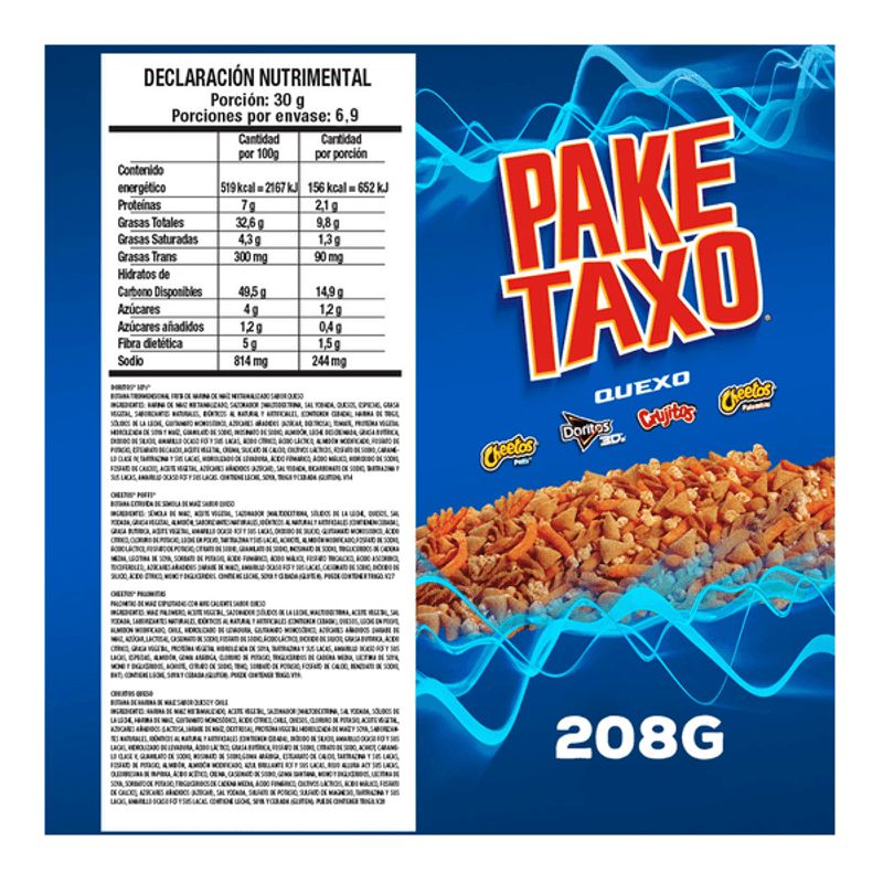 Sabritas Paketaxo Quexo Assorted Snack 8 oz