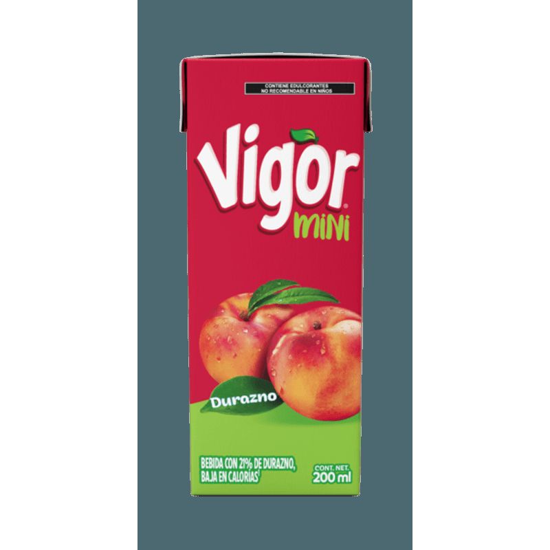 Vigor Peach Flavor Fruit Drink 7 oz Secondary image