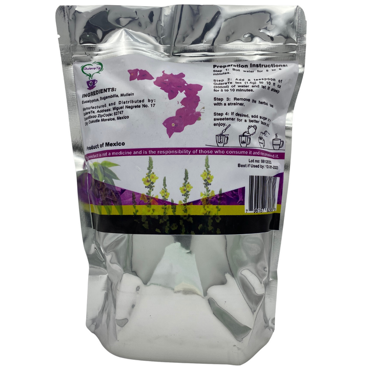 QuiereTe Herbal Tea Eucalyptus, Bugambilia and Mullein 5.3oz