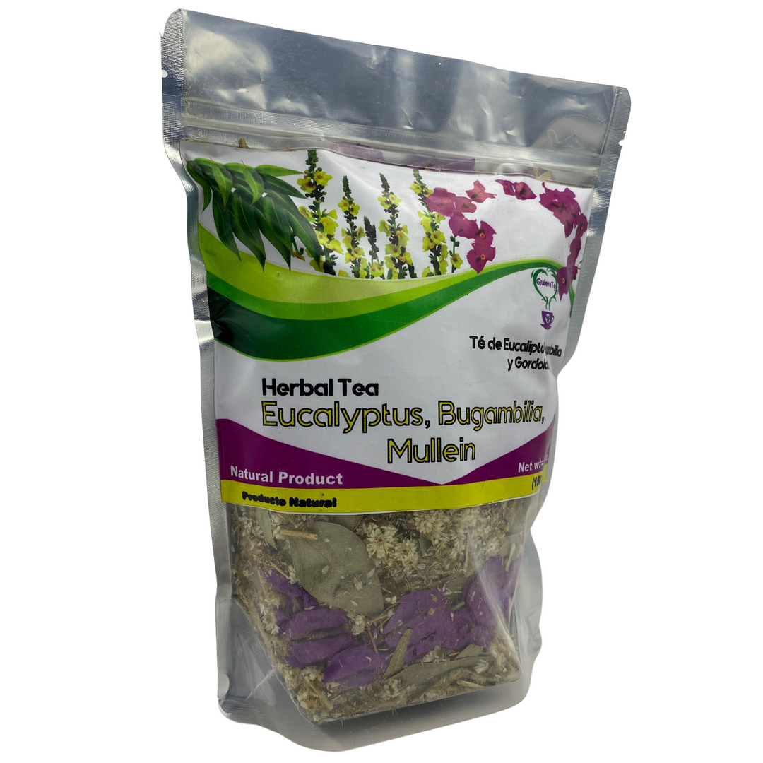 QuiereTe Herbal Tea Eucalyptus, Bugambilia and Mullein 5.3oz