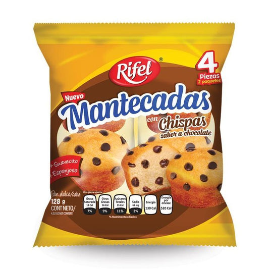 Rifel Chocolate Chip Mantecadas 4 oz