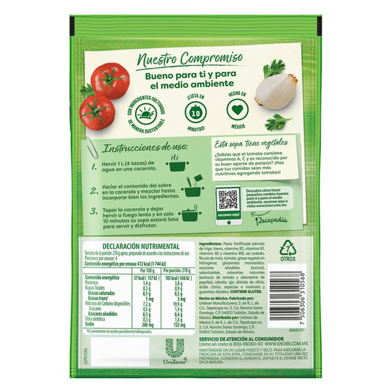 Knorr Bullet Shape Soup with More Pasta - 4 oz