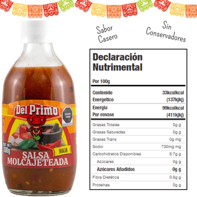 del Primo Molcajete Red Homemade Sauce - 11 oz Secondary image