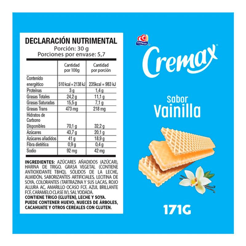 Cremax Vanilla Flavor Cookies - 6 oz