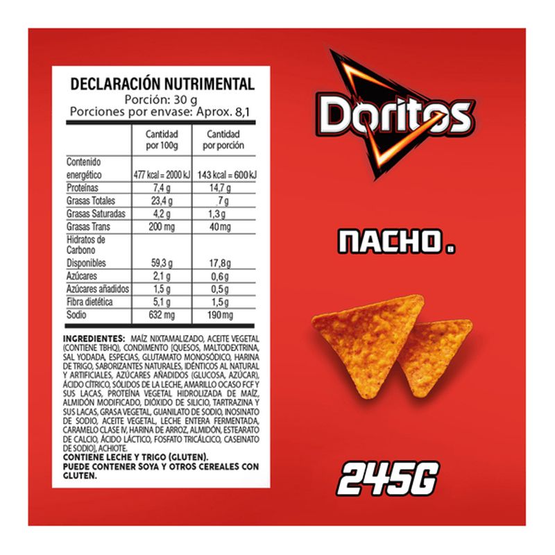 Doritos Nacho with Chili and Cheese Flavor 8 oz