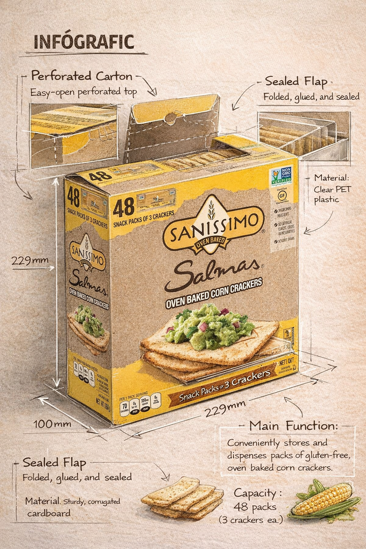Sanissimo Salmas Baked Corn Tostadas – 48 Convenient Packs