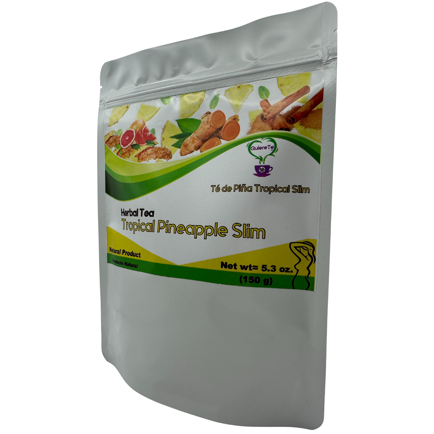 QuiereTe Herbal Tropical Pineapple Slim 5.3oz Secondary image
