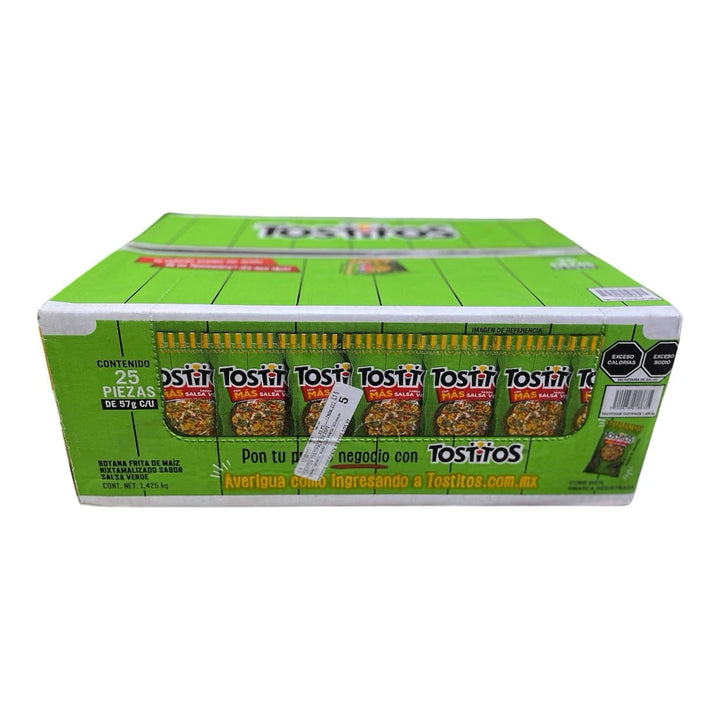 Sabritas Tostitos Salsa Verde 25 Mexican Potato Chips Pack 25 units