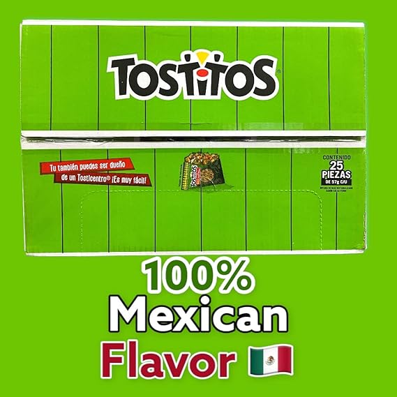 Sabritas Tostitos Salsa Verde 25 Mexican Potato Chips Pack 25 units