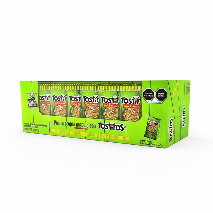 Sabritas Tostitos Salsa Verde 25 Mexican Potato Chips Pack 25 units