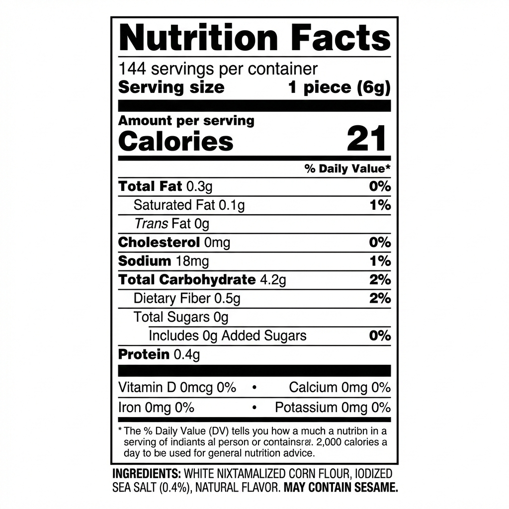 Sanissimo Salmas Baked Corn Tostadas – 48 Convenient Packs