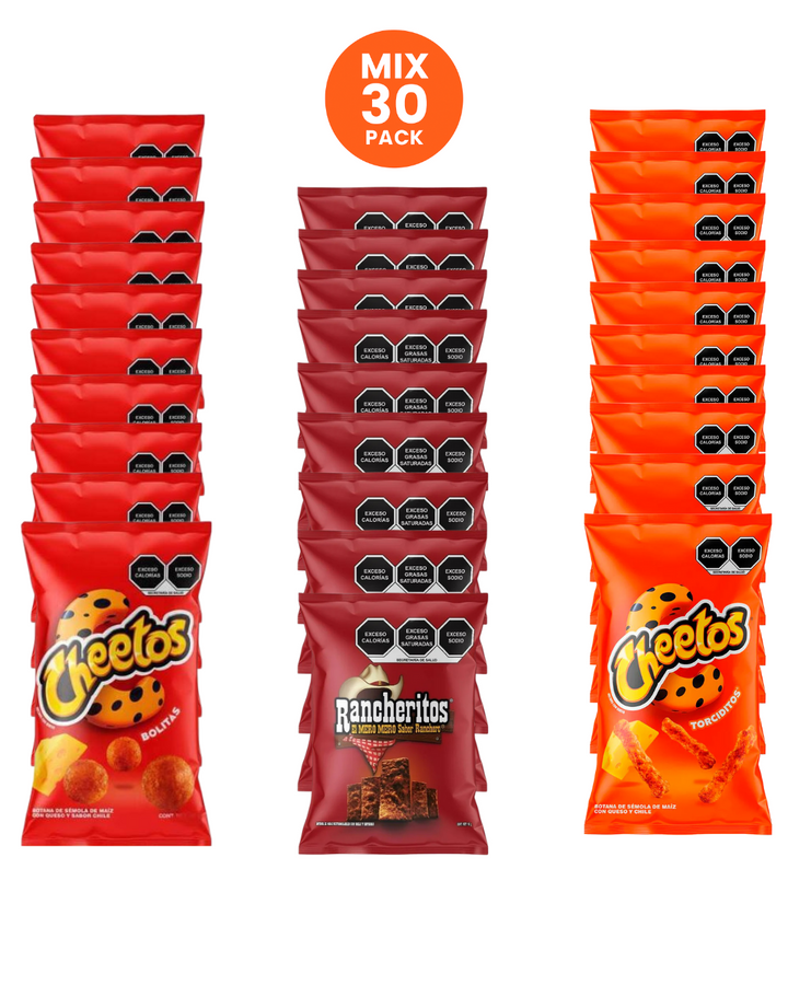 Mix Box 10 Rancheritos, 10 Bolitas, 10 Torciditos - 🔥 Triple Picoso Party
