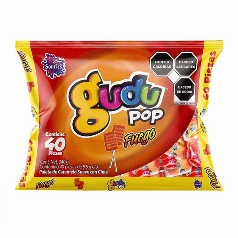 Gudu Pop Fuego Chewy Spicy Lollipop, 0.3 oz
