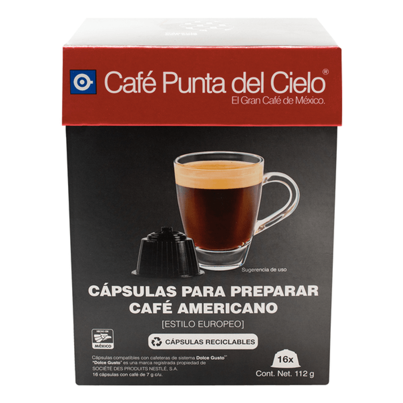 Punta del Cielo Americano Capsules DG Compatible 16 pcs, 4 oz Main image