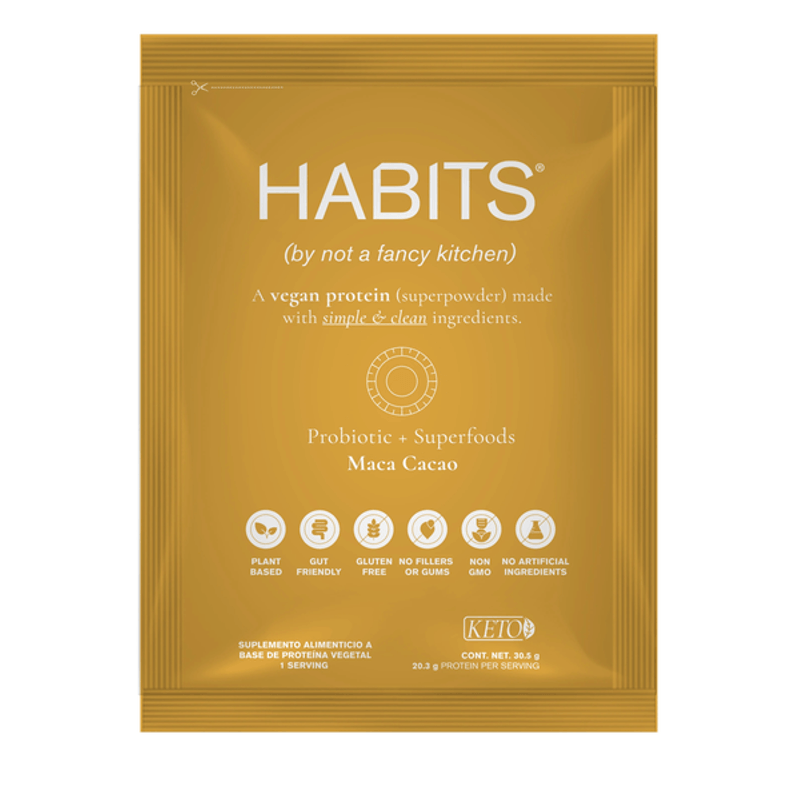 Habits Maca Cocoa Probiotic Vegetable Protein Packet, 1.1 oz Main image