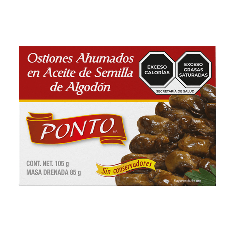Ponto Smoked Oil Oysters - 4 oz Main image